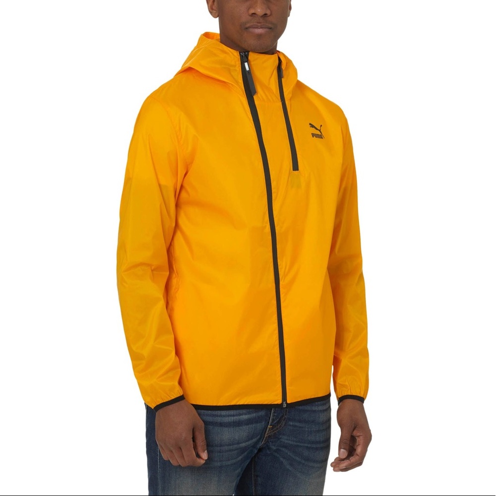 Men's Yellow Evo Hooded Windbreaker